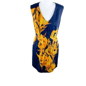 Tabitha by Anthropologie Firebloom Sheath Dress Floral Vneck Sleeveless sz 4